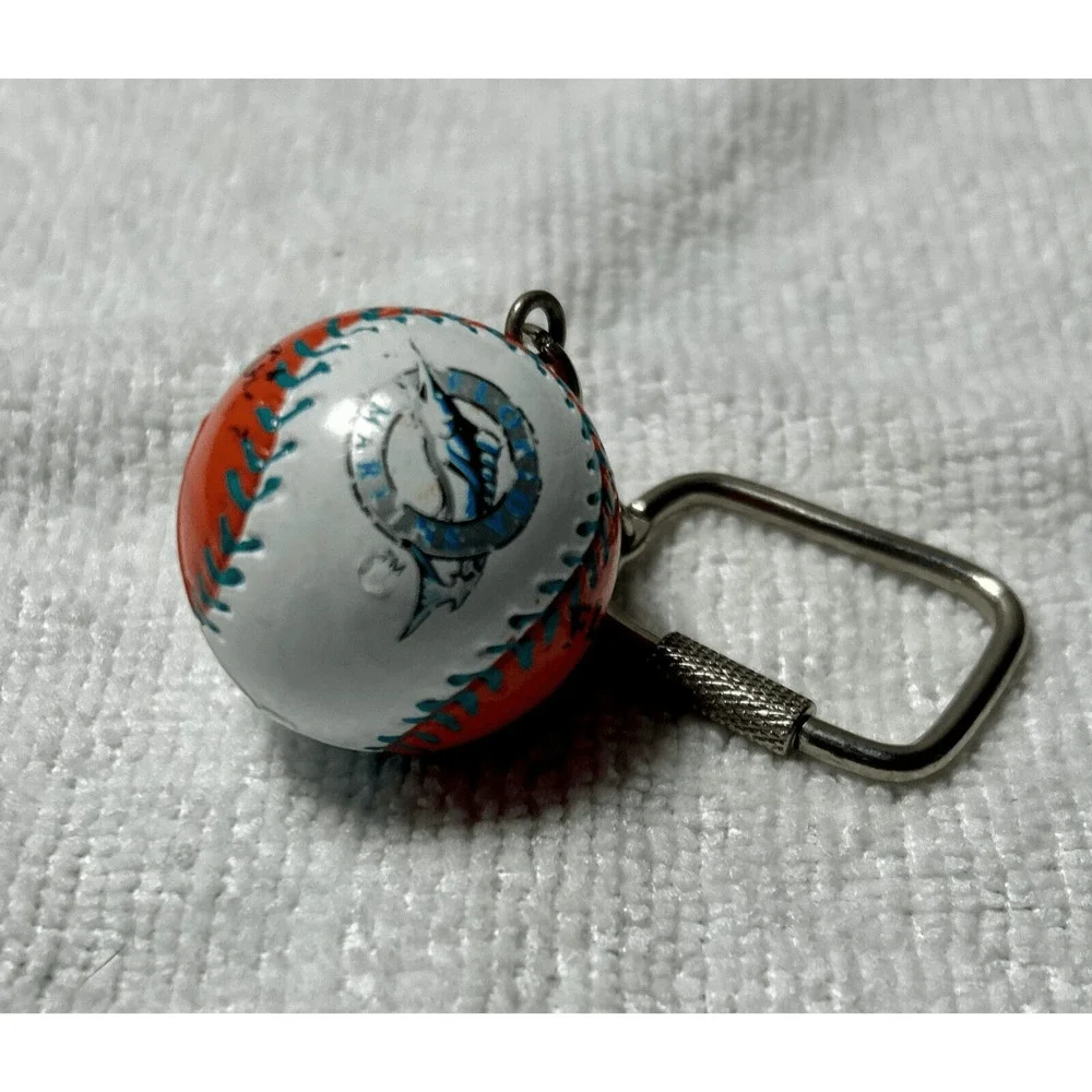 Vintage MLB Florida Marlins Baseball Sports Brat Keychain 1986 J.F.S.